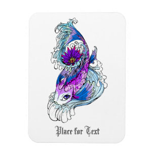 Imán Pescados púrpuras japoneses orientales frescos de