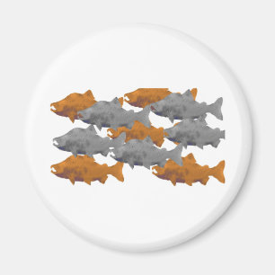 Imán PESCADOS - salmones de la plata y del cobre