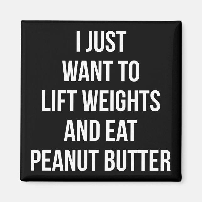 Imán Pesos de elevación y mantequilla de cacahuete - Di (Frente)