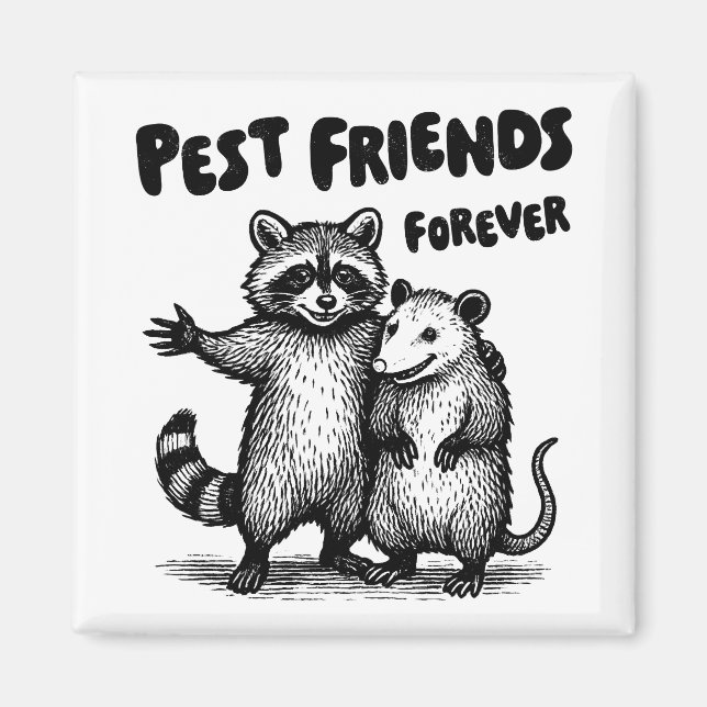 Imán Pest Friends Forever Black Print (Frente)
