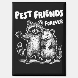 Imán Pest Friends Forever White Print