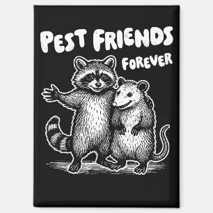 Imán Pest Friends Forever White Print