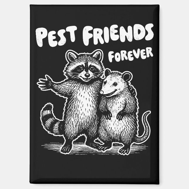 Imán Pest Friends Forever White Print (Anverso)