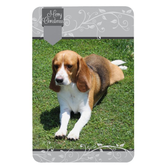 Imán Pestaña plateada y Feliz Navidad (Vertical)