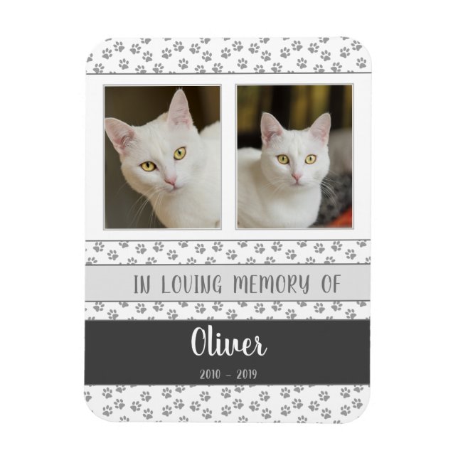 Imán Pet Photo Memorial Personalized Flexible Magnet (Vertical)