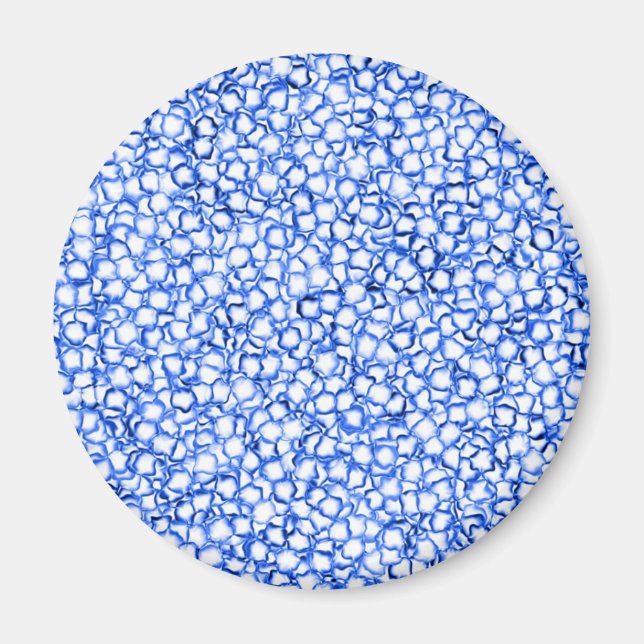 Imán Pétalas Azules Generadas por Computadora (Frente)