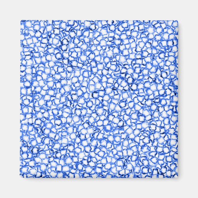 Imán Pétalos Azules Generados por Computadora (Frente)