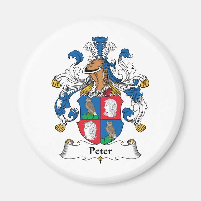 Imán Peter Family Crest (Frente)