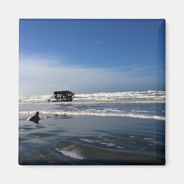 Imán Peter Iredale Shipwreck, costa de Oregón (Frente)