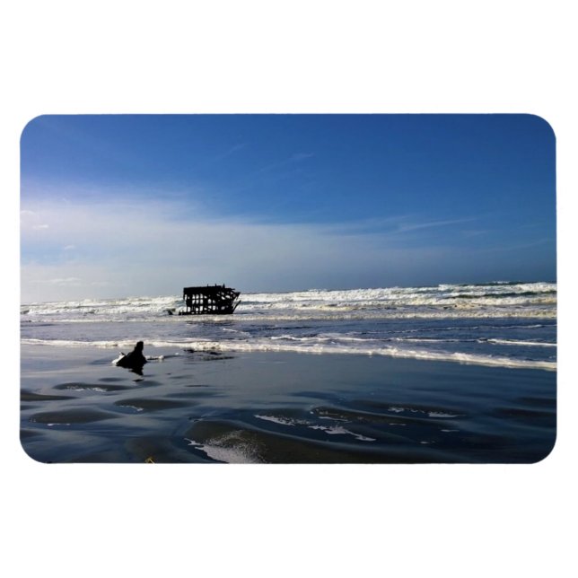 Imán Peter Iredale Shipwreck, costa de Oregón (Horizontal)