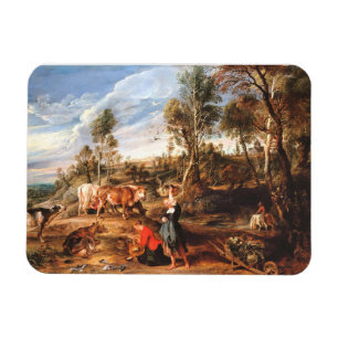 Imán Peter Paul Rubens Milkmaids con ganado en tierra