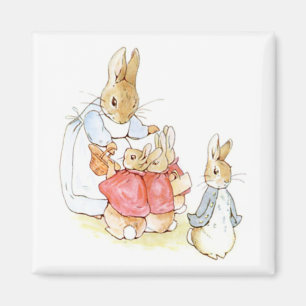Imán Peter Rabbit y sus hermanas (por Beatrix Potter)