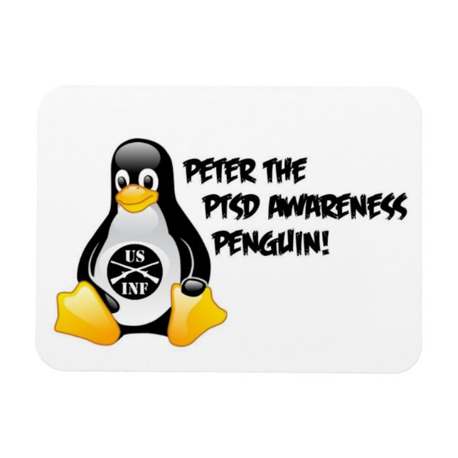 Imán Peter The PTSD Awareness Penguin (Horizontal)