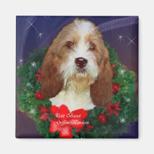 Imán Petit Basset Griffon Vendeen Navidades Regalos