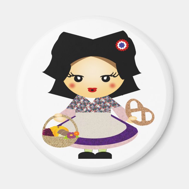 Imán Petite fille alsacienne (Frente)
