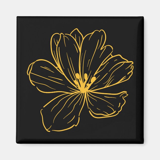 Imán Petite fleur jaune - Arte Kook (Frente)