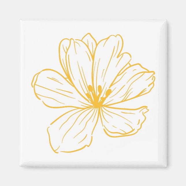 Imán Petite fleur jaune - Kook Art (Frente)