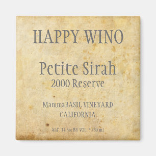 Imán Petite Sirah Label Magnet