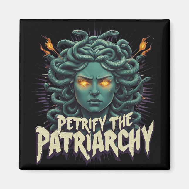 Imán Petrificar la Patriarquía Medusa Empoderamiento (Frente)