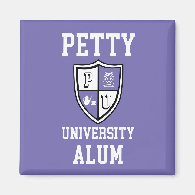 Imán Petty University Alum grado periwinkle alma mater (Frente)