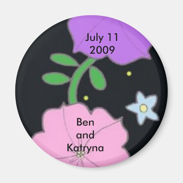 Imán Petunia en negro salva la fecha (Frente)