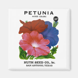 Imán Petunia Vintage Seed Packet