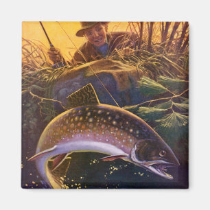 Imán Pez trucha de arroyo pescador, pesca deportiva vin