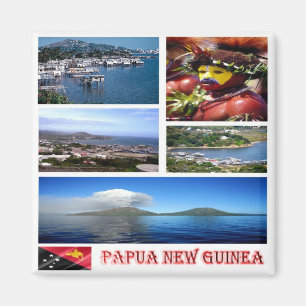 Imán PG - Papúa Nueva Guinea - collage de mosaicos