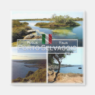 Imán PGL001 PORTO SELVAGGIO, Apulia, Italia, Fridge