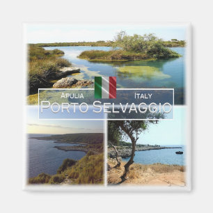 Imán PGL002 PORTO SELVAGGIO, Apulia, Italia, Fridge