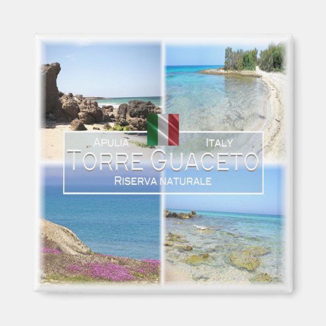 Imán PGL010 TORRE GUACETO, Apulia, Italia, Fridge (Frente)