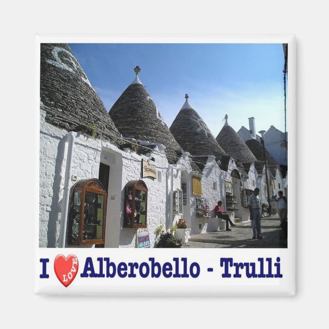 Imán PGL024 ALBEROBELLO, TRULLI, Apulia, Fridge (Frente)