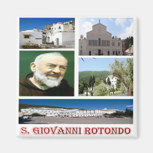 Imán PGL037 SAN GIOVANNI ROTONDO, Mosaico, Nevera
