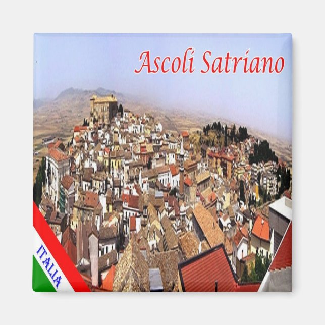 Imán PGL040 ASCOLI SATRIANO, Apulia, Italia, Fridge (Frente)