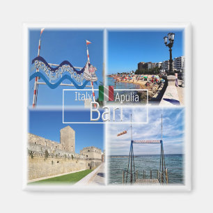 Imán PGL044 BARI, panel de playa e pomodoro, nevera