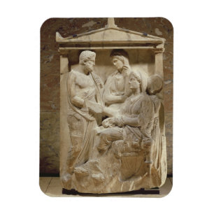 Imán Phainippos y Mnesarete gravestone con familia