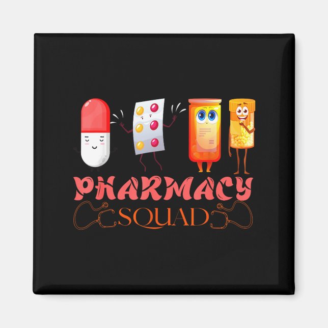 Imán Pharmacy Squad Valentines Cute Lls Pharmacist Phar (Frente)
