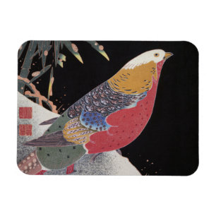 Imán Pheasant dorado en la nieve, Jakuchū