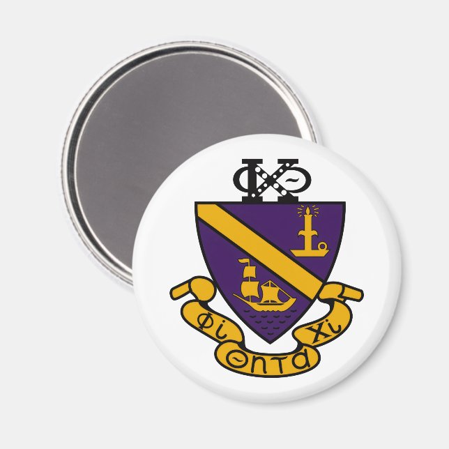 Imán Phi Chi Theta | Cresta de Color (Anverso/Reverso)