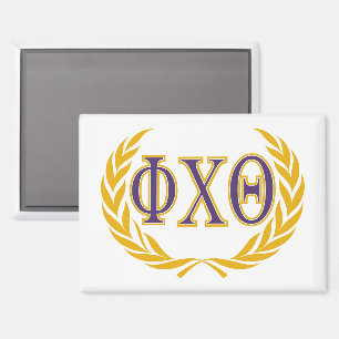 Imán Phi Chi Theta Griego con Corona