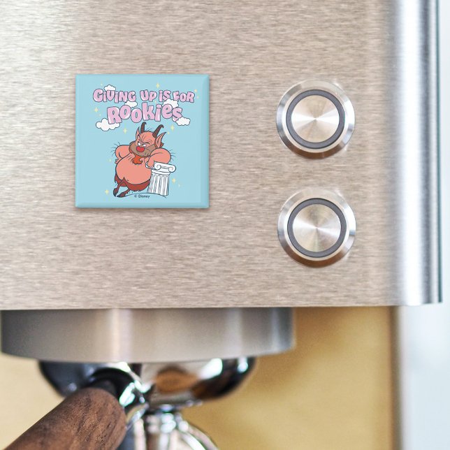 Imán Phil - Giving Up is for Rookies Magnet (Magnet simulated on coffee maker)