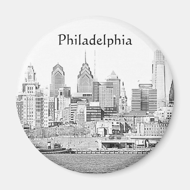 Imán Philadelphia Sketch Magnet (Frente)