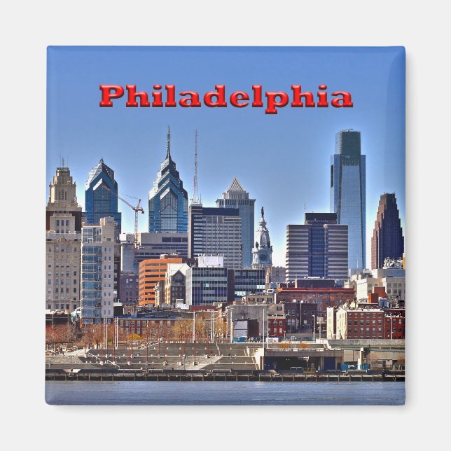 Imán Philly Skyline HDR Magnet (Frente)