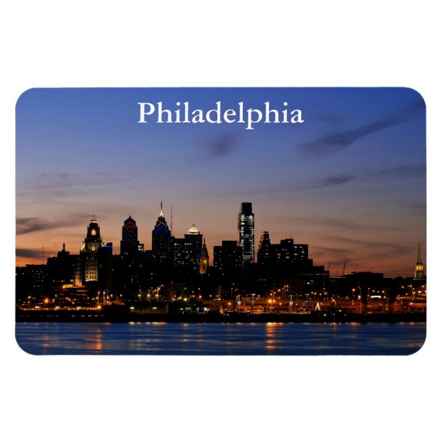 Imán Philly Sunset Skyline Premium Magnet (Horizontal)