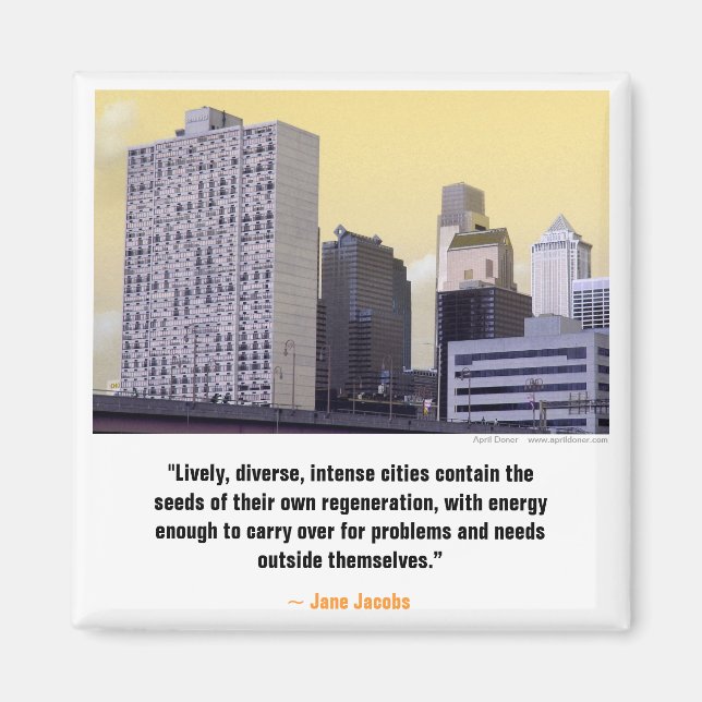 Imán "PhillyTunes" Jane Jacobs Magnet (Frente)