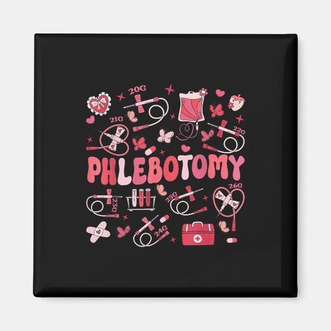 Imán Phlebotomist Heart Phlebotomy Nurse Tech Gift Vale (Frente)