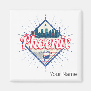 Imán Phoenix Arizona Estados Unidos Skyline Vintage Est