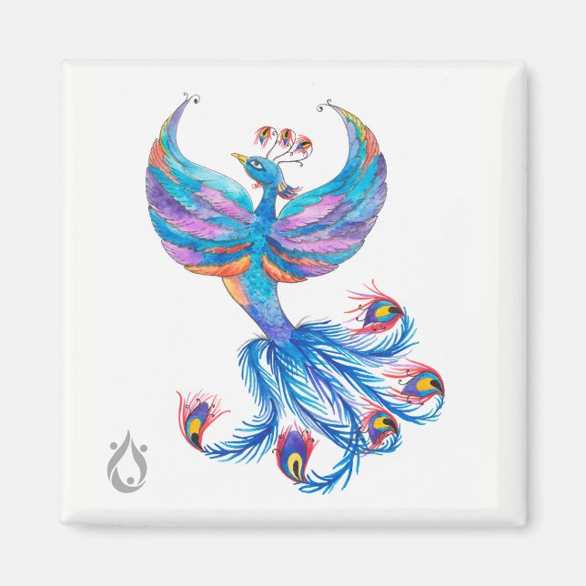 Imán Phoenix Bird Art - Voyager Magnet (Frente)