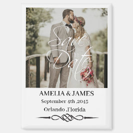 Imán Photo Celtic Knot Wedding Save the Date Magnet