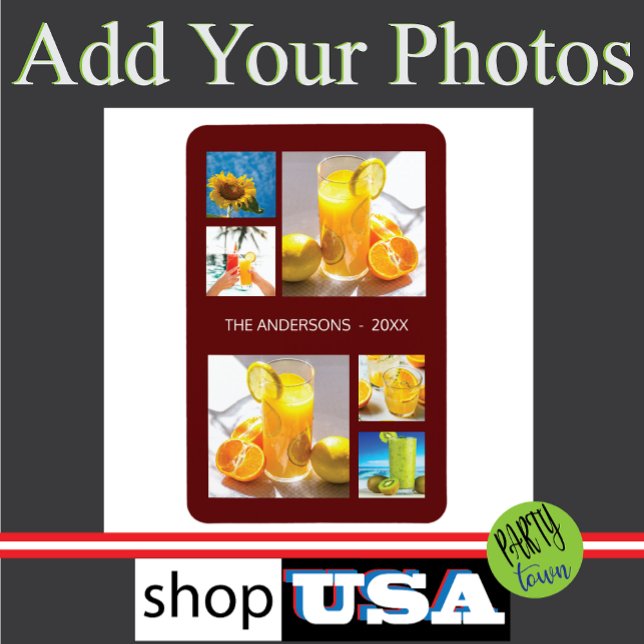 Imán Photo Family Collage Template (perfect gift for her)